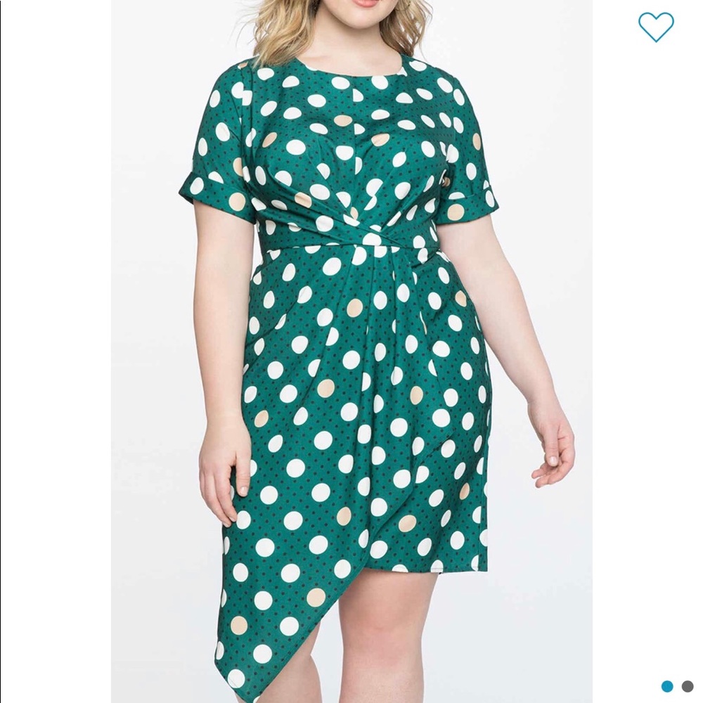 ELOQUII Draped Front Dress